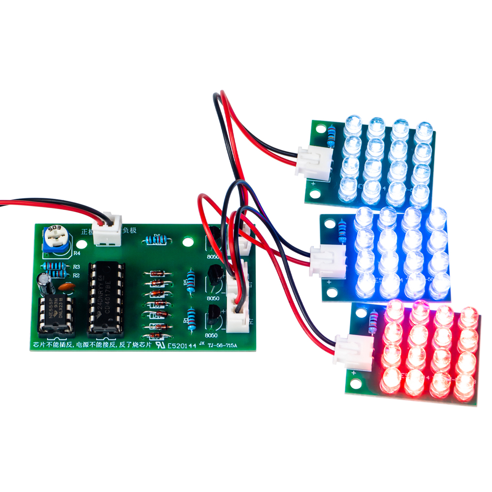 Diy Electronics Repair Kit - DIY Electronic Kit LED Three-Color Flashing