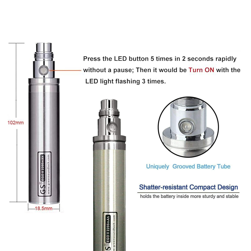 GS eGo II Prime Passthrough 22 - đánh giá và giá Diy Vape Electronics