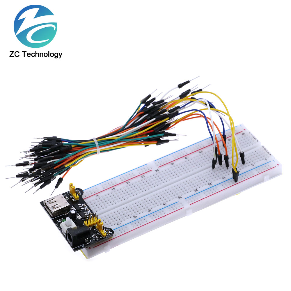 MB-102 MB102 Bo Mạch 400 830 Đ - đánh giá và giá Breadboard Jumper Wire