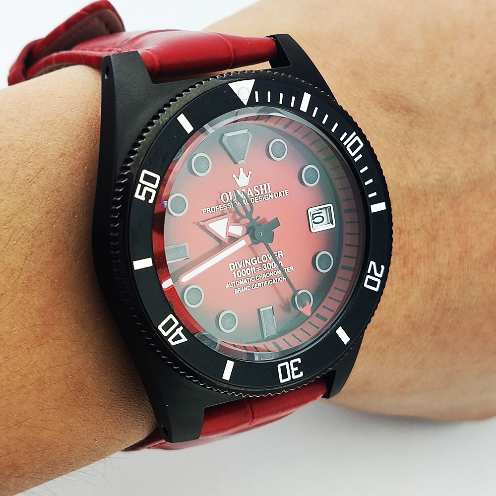 40.5mm customized watch NH35 M - đánh giá và giá Push Button Tactile
