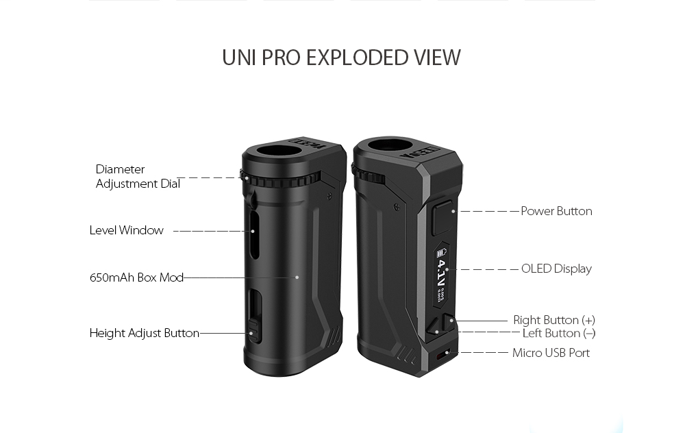 Origin Yocan Uni Pro Battery 6 - đánh giá và giá Diy Vape Electronics