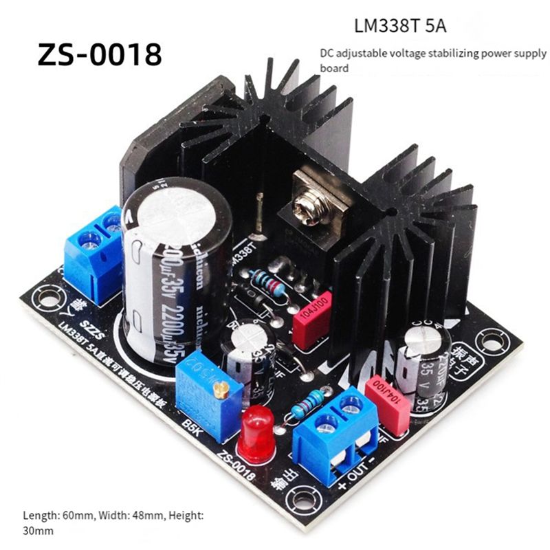 LM338 5A Output Adjustable Lin - đánh giá và giá Diy Electronics Board