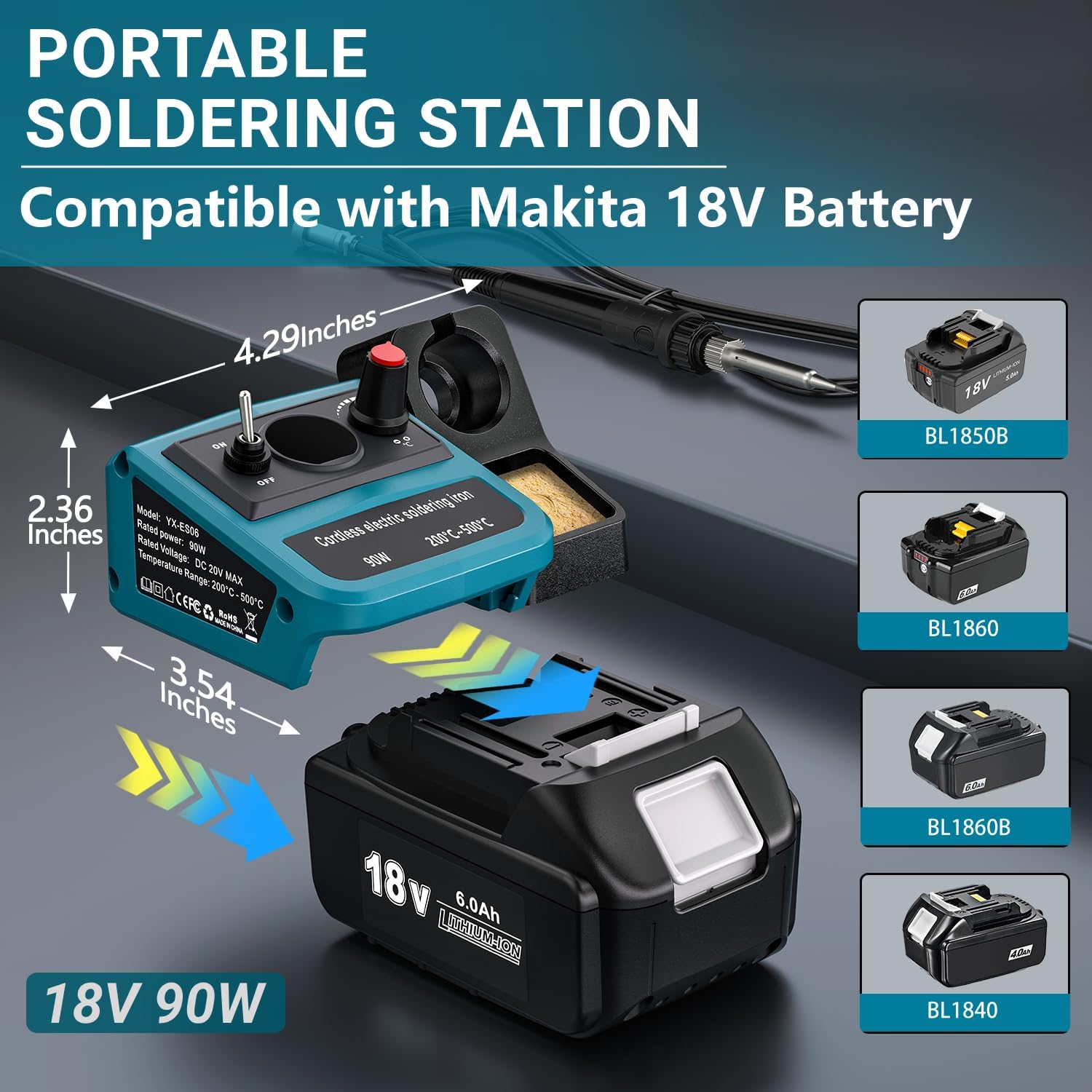 90W LED Digital Cordless Solde - đánh giá và giá Diy Electronics Repair Kit