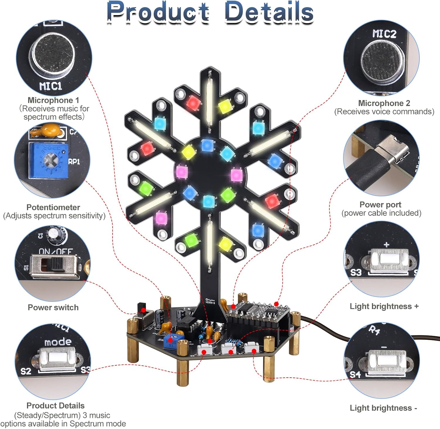 Voice Control Spectrum Light S - đánh giá và giá Diy Electronics Repair Kit