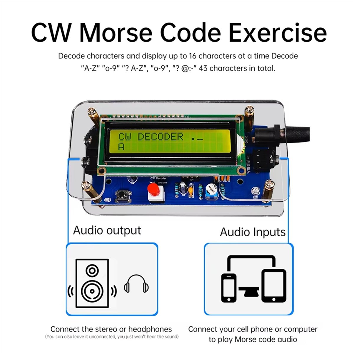HDL DC9V CW Morse Code Decoder - đánh giá và giá Diy Electronics Board