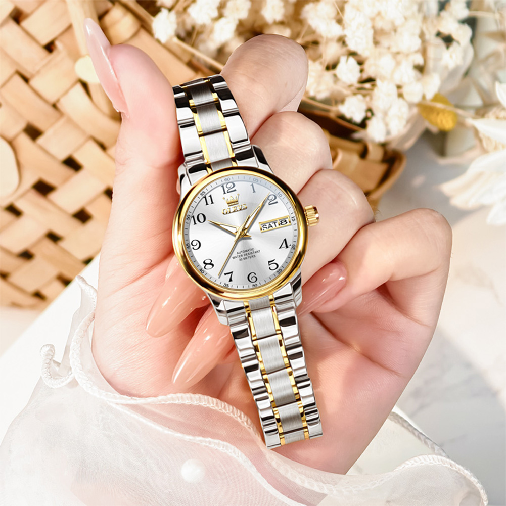 OLEVS Luxury Watch for Woman L - đánh giá và giá Push Button Tactile