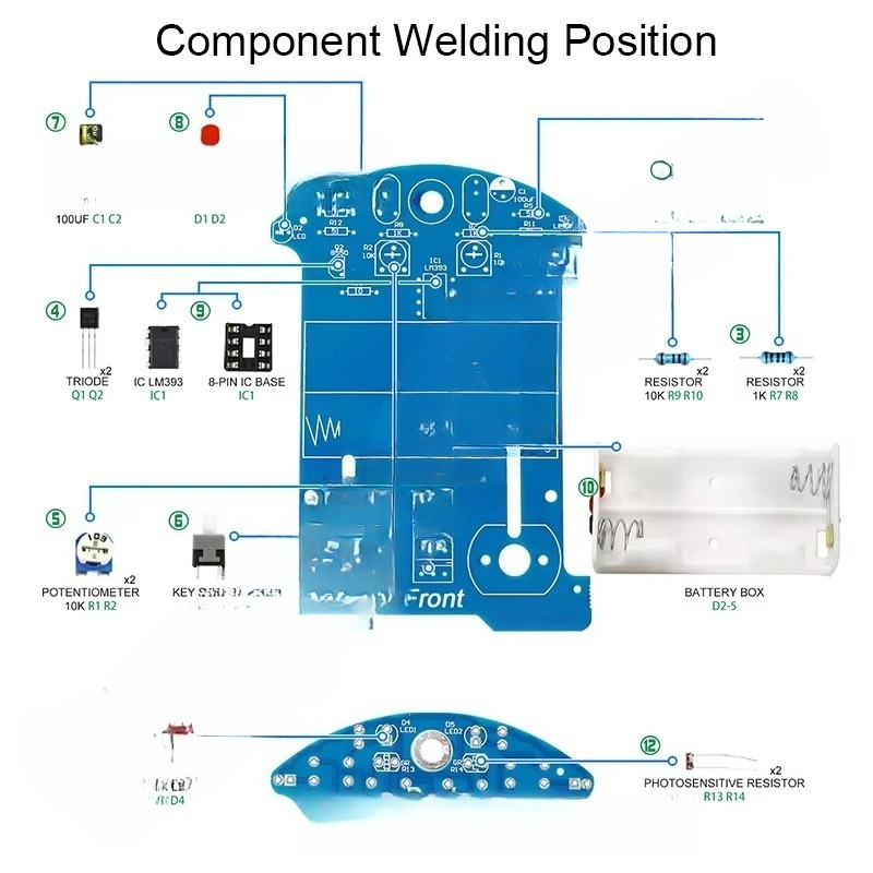Practice Soldering Learning El - đánh giá và giá Diy Electronics Projects For Beginners