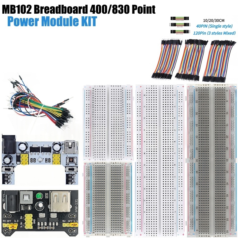 MB-102 MB102 Breadboard 400 83 - đánh giá và giá Breadboard Jumper Wire